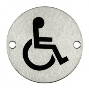stainless steel disabled sign